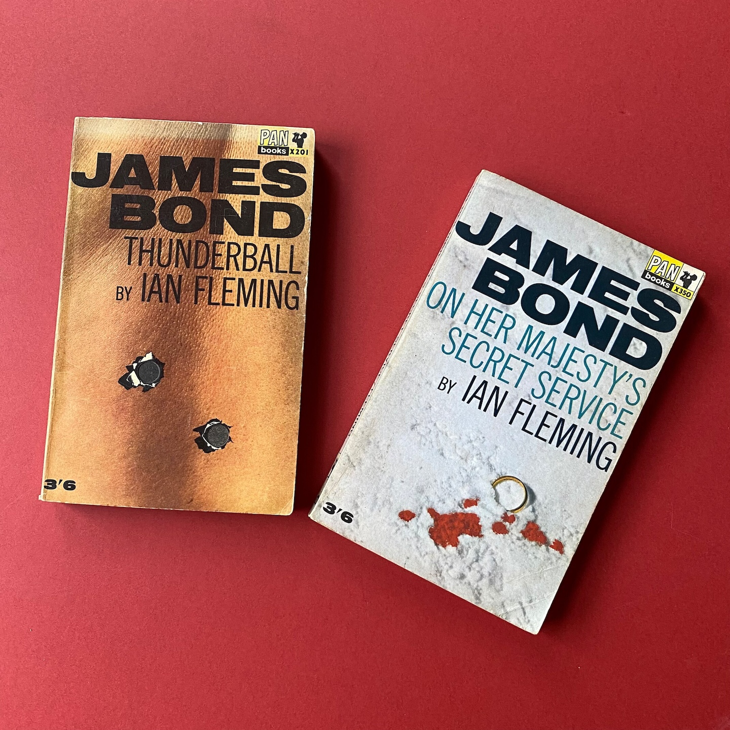 Bond Pan paperbacks Thunderball On Her Majesty's Secret Service