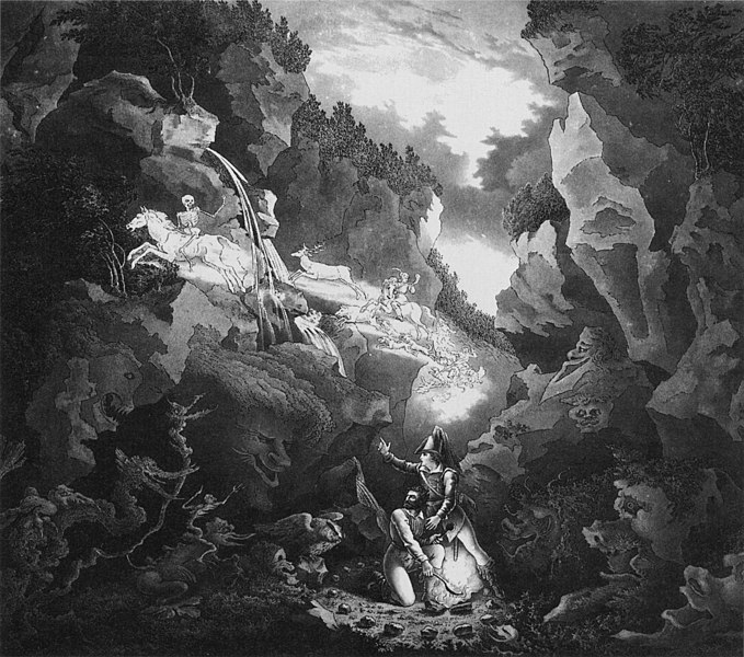 Set Design for Wolf's Glen scene in Der Freischutz, Weimar 1822