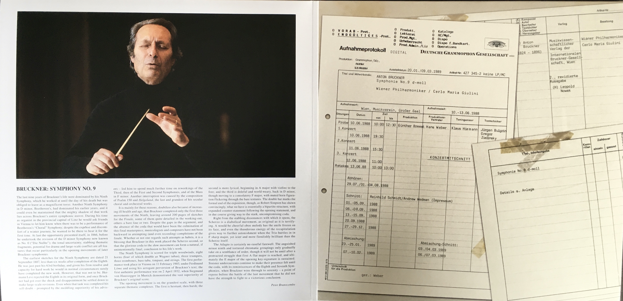 Giulini Bruckner 9 gatefold