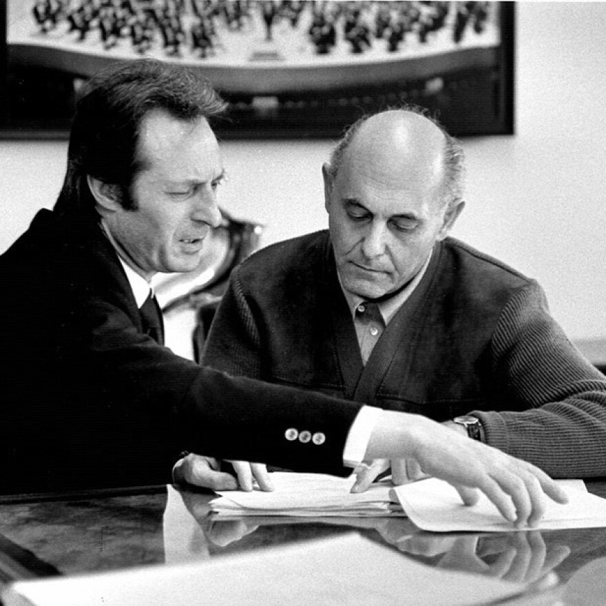 Carlo Maria Giulini with Georg Solti