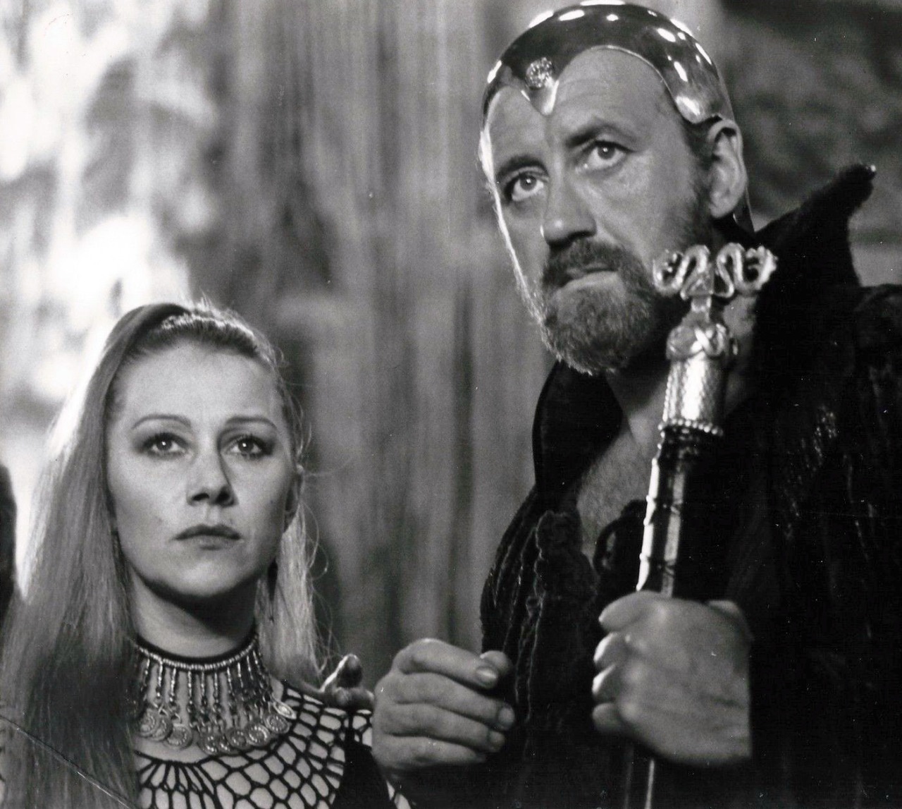 Helen Mirren and Nicol Williamson in "Excalibur"