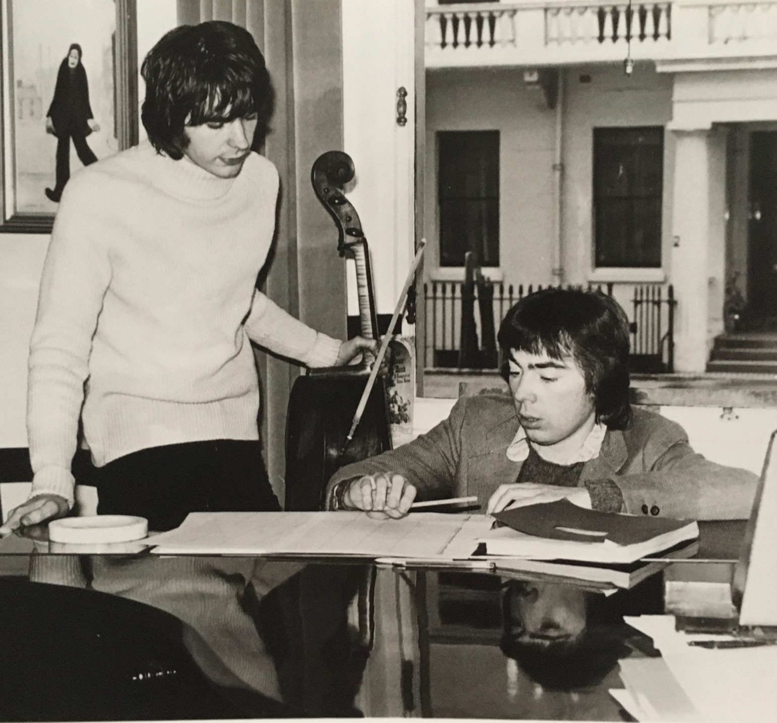 Julian and Andrew Lloyd Webber working on "Variations"