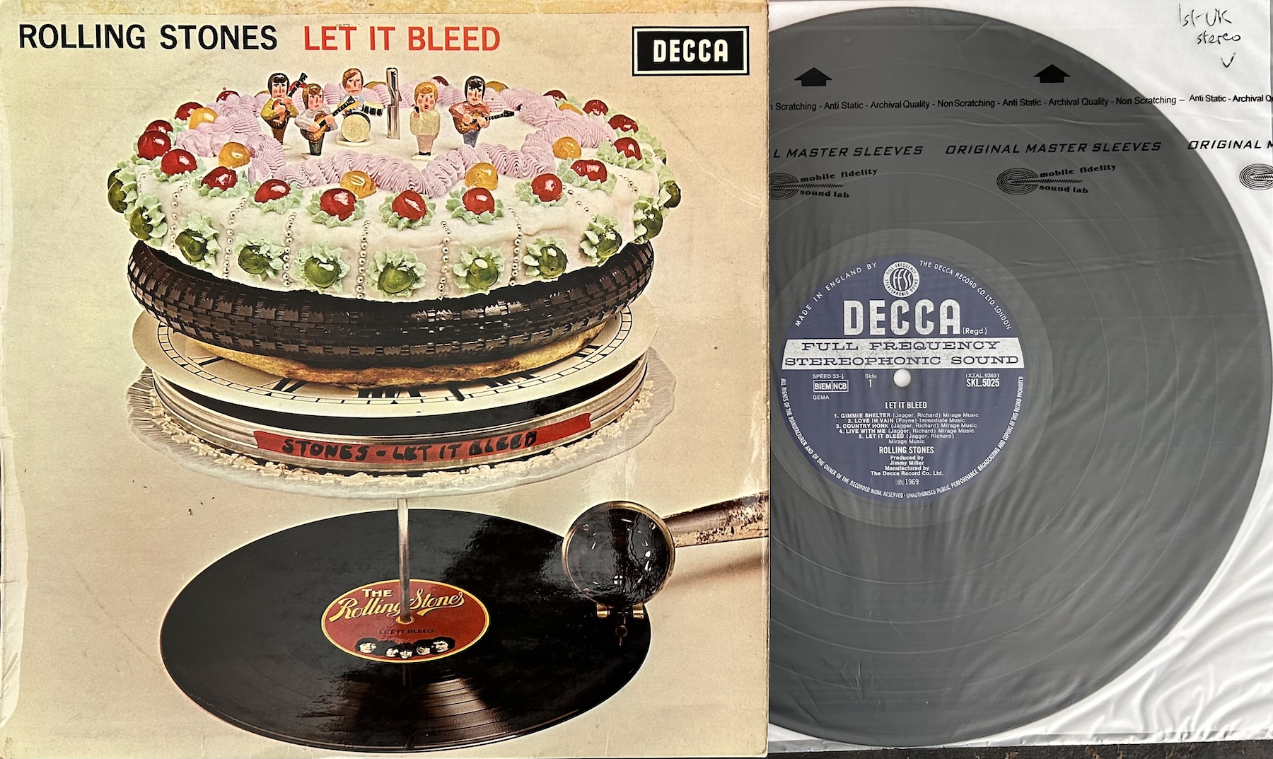 Let it Bleed Rolling Stones Decca UK original wide-band