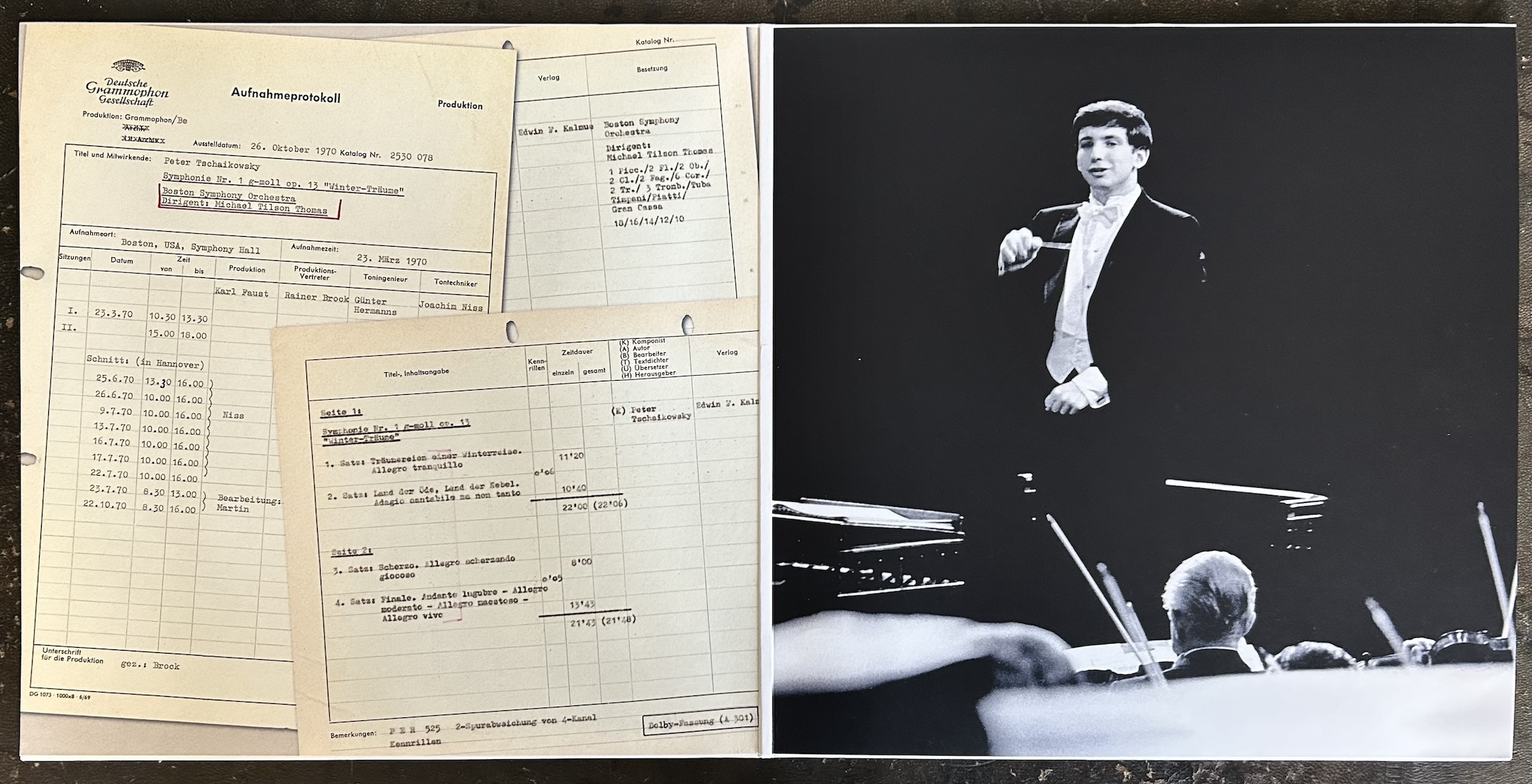 Michael Tilson Thomas Tchaikovsky Symphony 1 gatefold Original Source DG